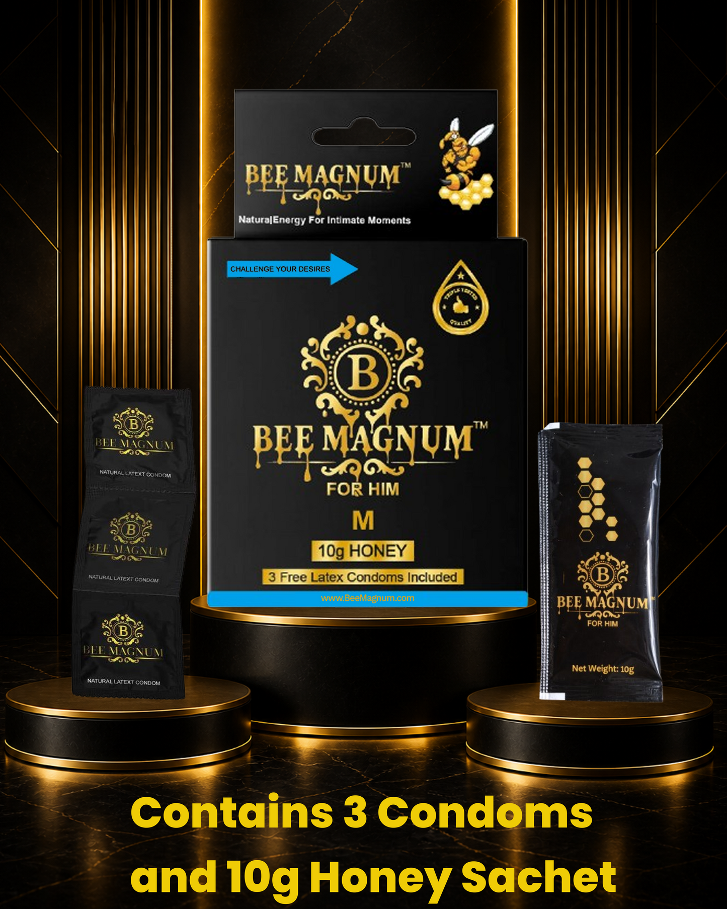 Bee Magnum M Honey - Balanced Energy. Natural Confidence.