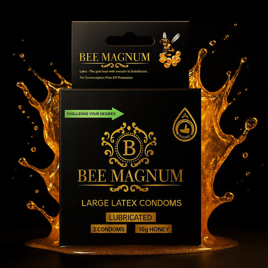 Bee Magnum Power Pack – Honey + Large Condoms