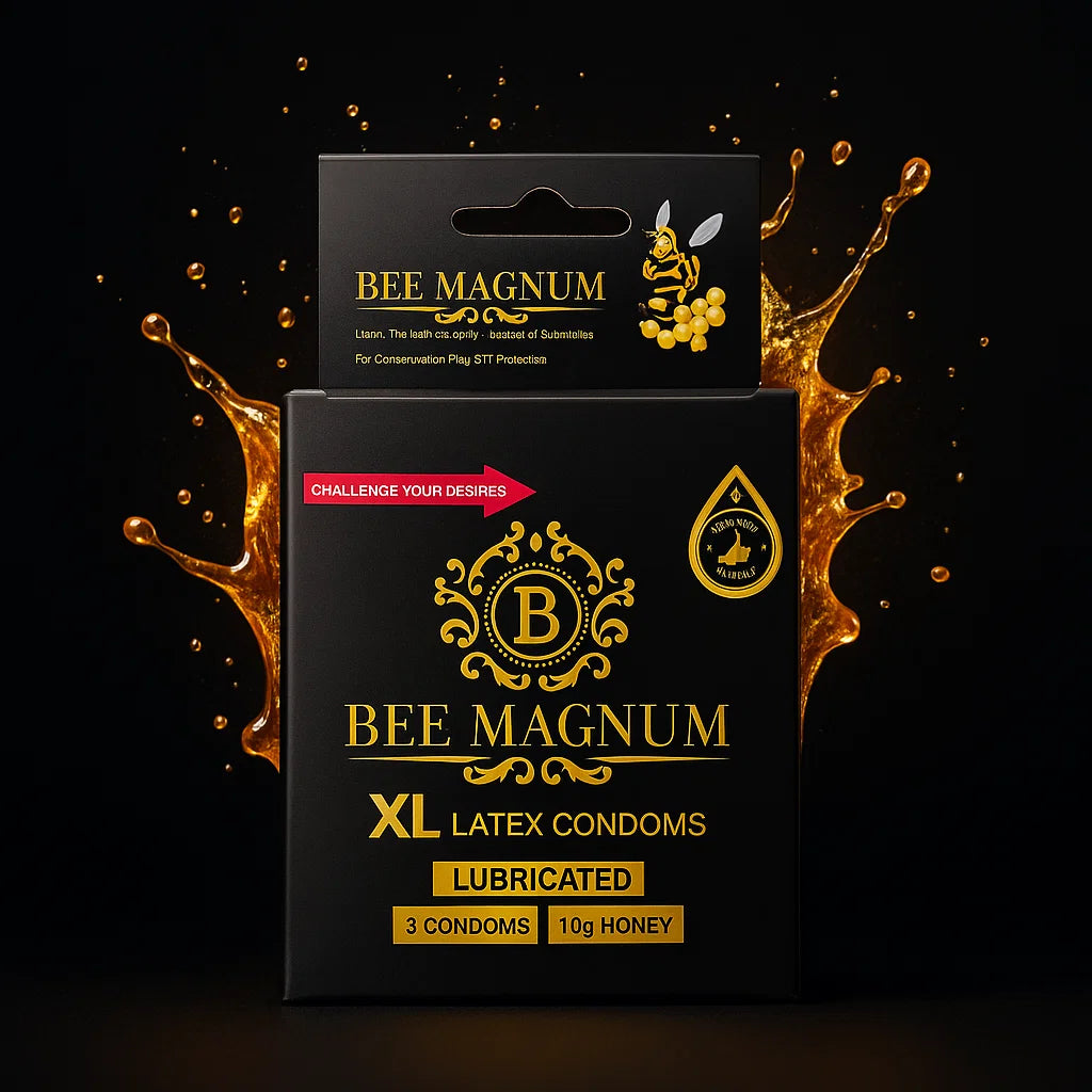 Bee Magnum Power Pack – Honey + XL Condoms