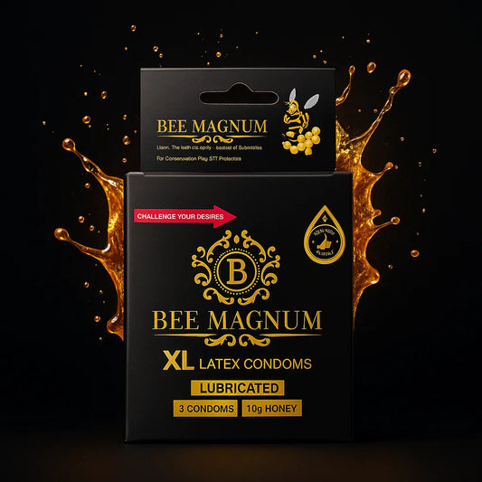 Bee Magnum Power Pack – Honey + XL Condoms